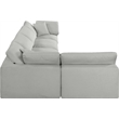 Meridian Furniture Comfy Grey Linen Textured Fabric 5-Pc. Modular Sectional