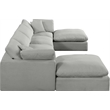 Meridian Furniture Comfy Grey Linen Textured Fabric 6-Pc. Modular Sectional