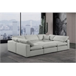 Meridian Furniture Comfy Grey Linen Textured Fabric 6-Pc. Modular Sectional
