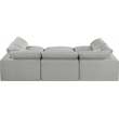 Meridian Furniture Comfy Grey Linen Textured Fabric 6-Pc. Modular Sectional