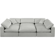 Meridian Furniture Comfy Grey Linen Textured Fabric 6-Pc. Modular Sectional
