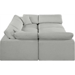 Meridian Furniture Comfy Grey Linen Textured Fabric 6-Pc. Modular Sectional