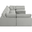 Meridian Furniture Comfy Grey Linen Textured Fabric 6-Pc. Modular Sectional