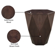 Meridian Furniture Diamante Brown Oak Veneer End Table