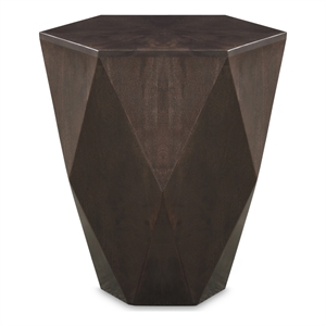 Meridian Furniture Diamante Brown Oak Veneer End Table