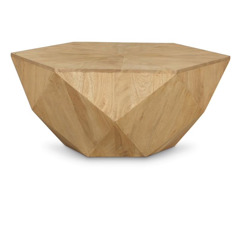 Meridian Furniture Diamante Natural Oak Veneer Coffee Table