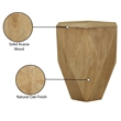 Meridian Furniture Diamante Natural Oak Veneer  End Table