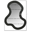 Meridian Furniture Oblique Black Mirror