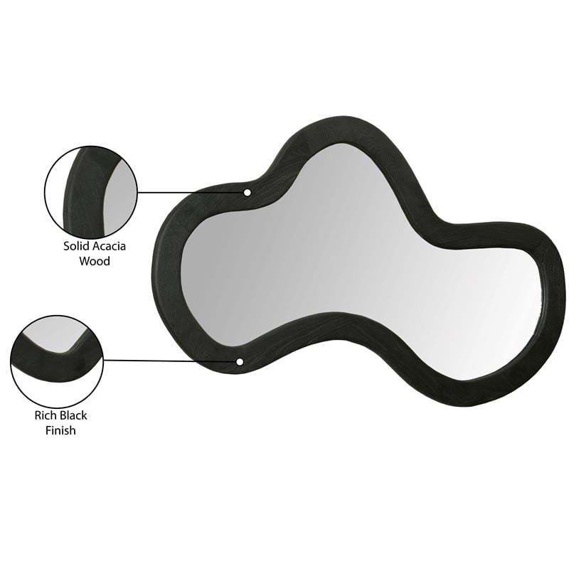 Meridian Furniture Oblique Black Mirror