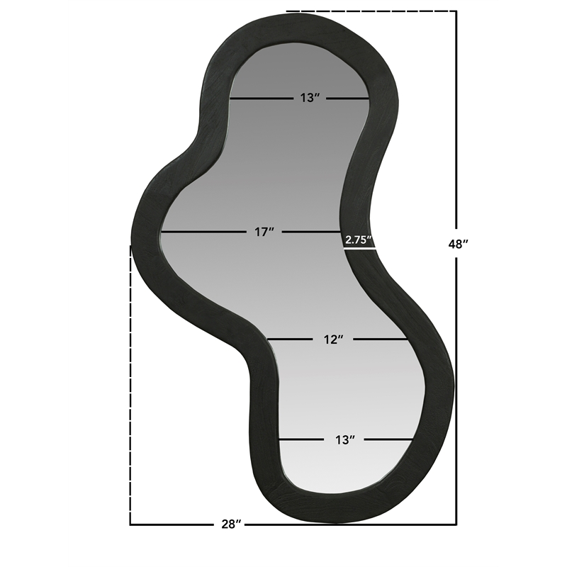 Meridian Furniture Oblique Black Mirror