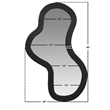 Meridian Furniture Oblique Black Mirror