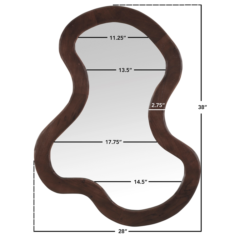 Meridian Furniture Oblique Brown Mirror