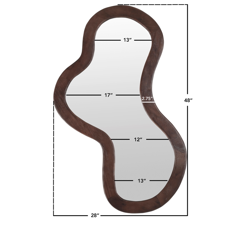 Meridian Furniture Oblique Brown Mirror