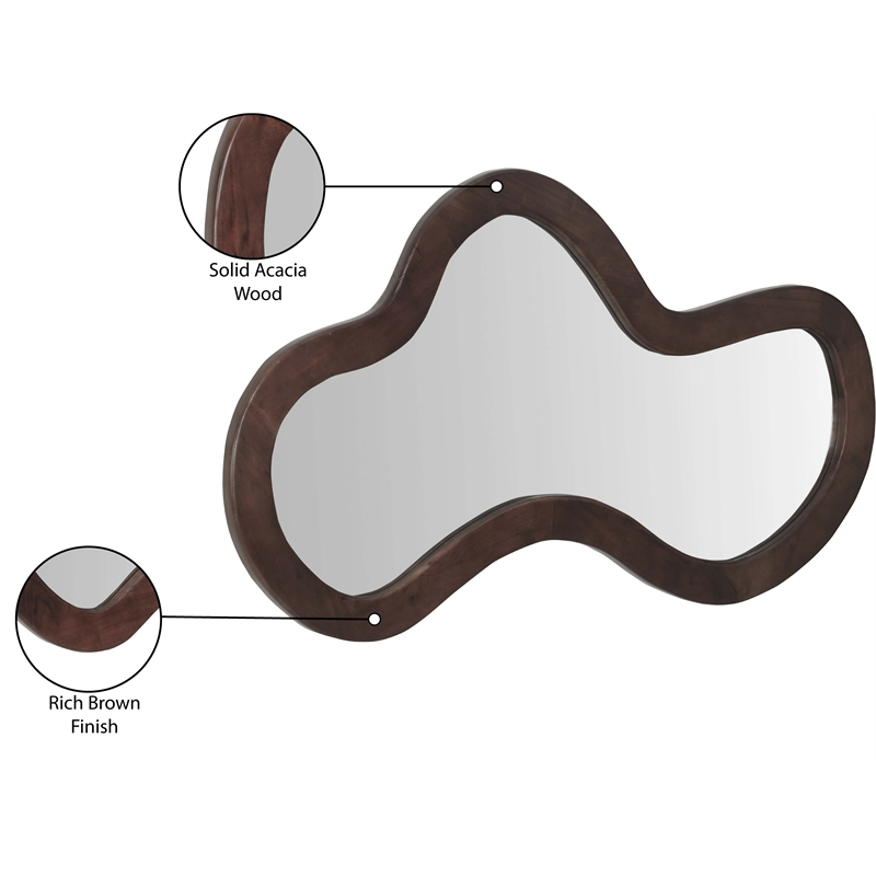 Meridian Furniture Oblique Brown Mirror