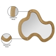 Meridian Furniture Oblique Oak Mirror
