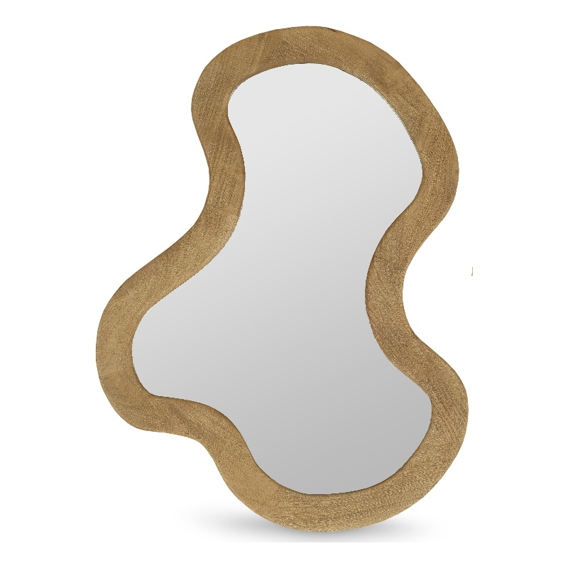 Meridian Furniture Oblique Oak Mirror