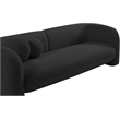 Meridian Furniture Emory Black Boucle Fabric Sofa