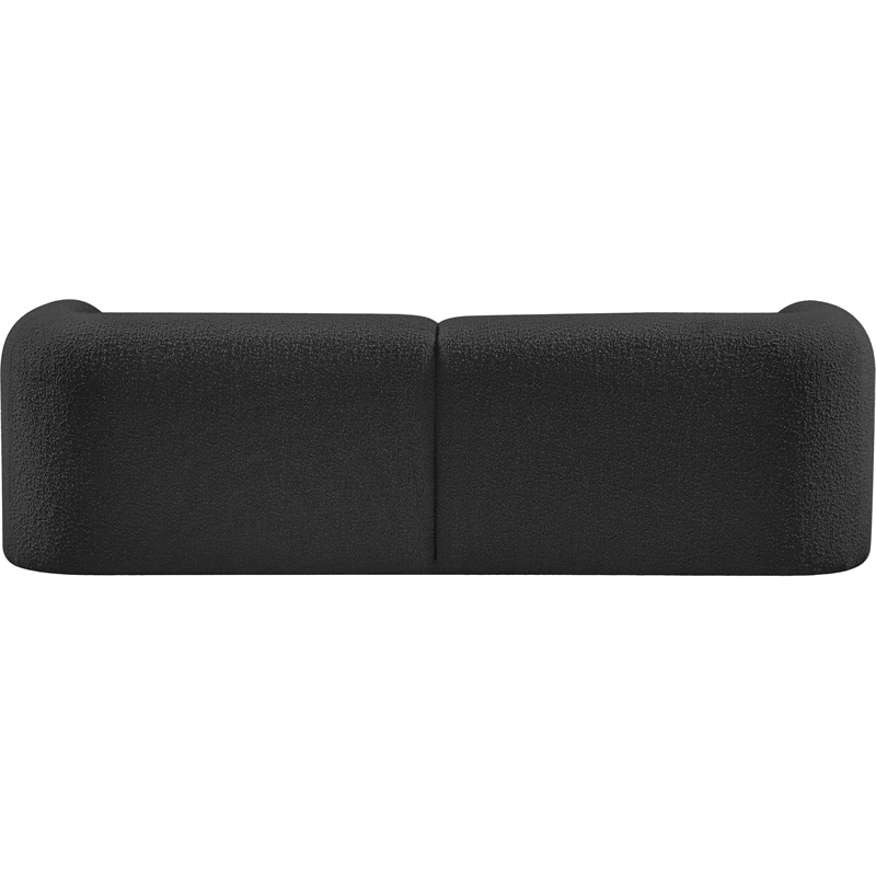 Meridian Furniture Emory Black Boucle Fabric Sofa