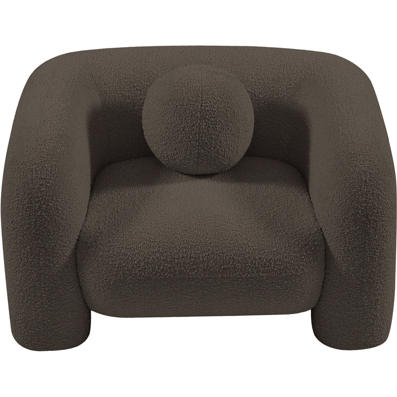 Meridian Furniture Emory Brown Boucle Fabric Chair