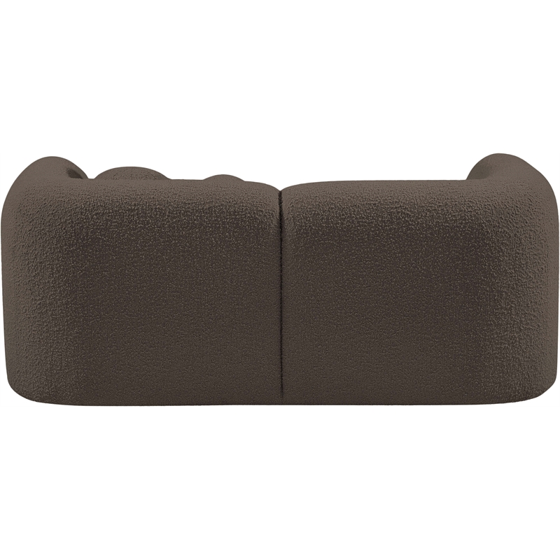 Meridian Furniture Emory Brown Boucle Fabric Loveseat