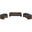 Meridian Furniture Emory Brown Boucle Fabric Sofa