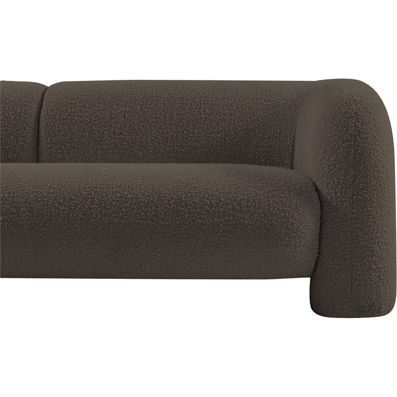 Meridian Furniture Emory Brown Boucle Fabric Sofa