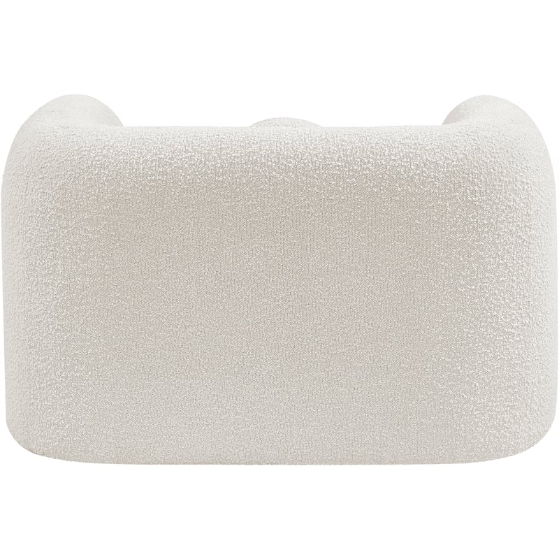 meridian furniture emory cream boucle fabric chair