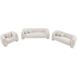 Meridian Furniture Emory Cream Boucle Fabric Loveseat