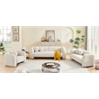 Meridian Furniture Emory Cream Boucle Fabric Loveseat