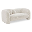 Meridian Furniture Emory Cream Boucle Fabric Loveseat