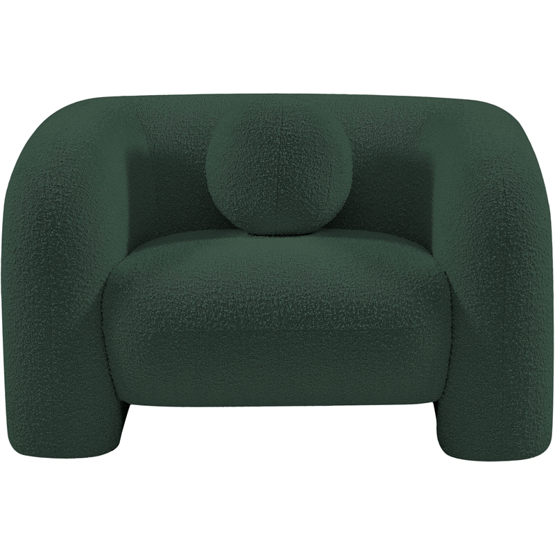 Meridian Furniture Emory Green Boucle Fabric Chair