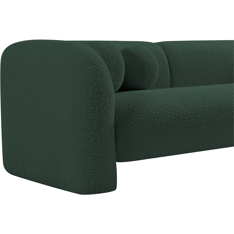 Meridian Furniture Emory Green Boucle Fabric Loveseat