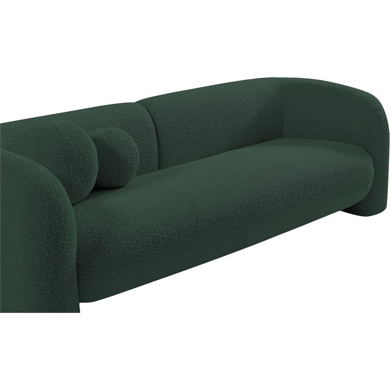 Meridian Furniture Emory Green Boucle Fabric Sofa