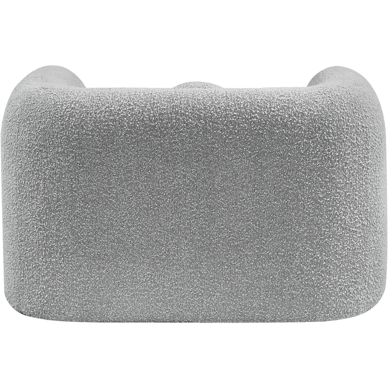 meridian furniture emory grey boucle fabric chair