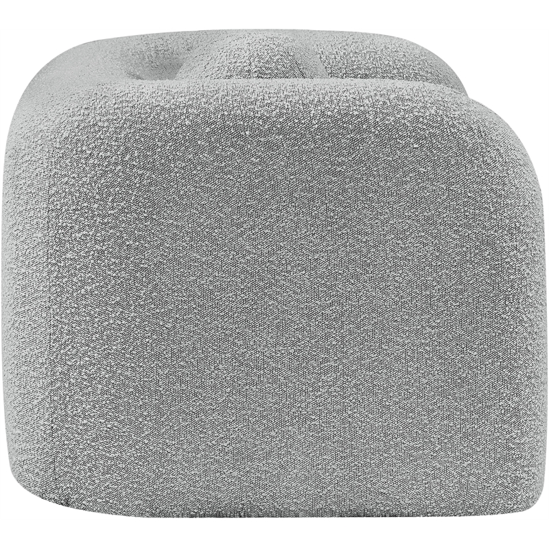 meridian furniture emory grey boucle fabric chair