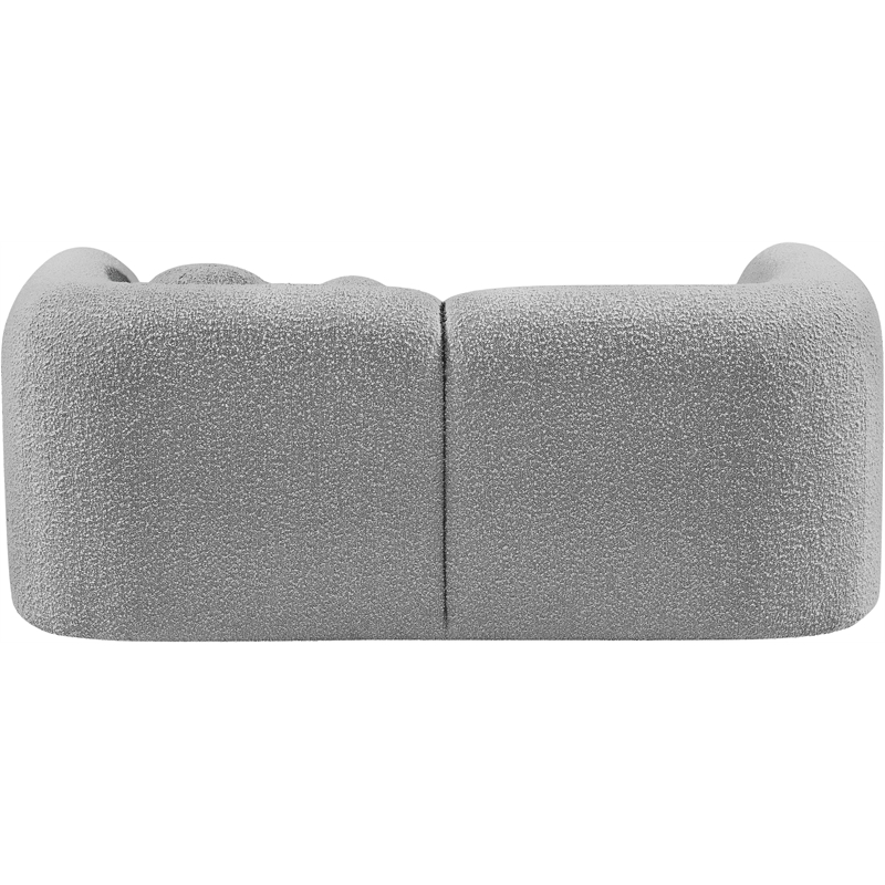 Meridian Furniture Emory Grey Boucle Fabric Loveseat