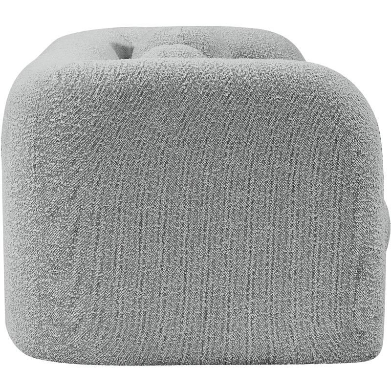 Meridian Furniture Emory Grey Boucle Fabric Loveseat