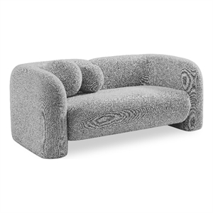 Meridian Furniture Emory Grey Boucle Fabric Loveseat