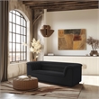 Meridian Furniture Cascade Black Boucle Fabric Loveseat
