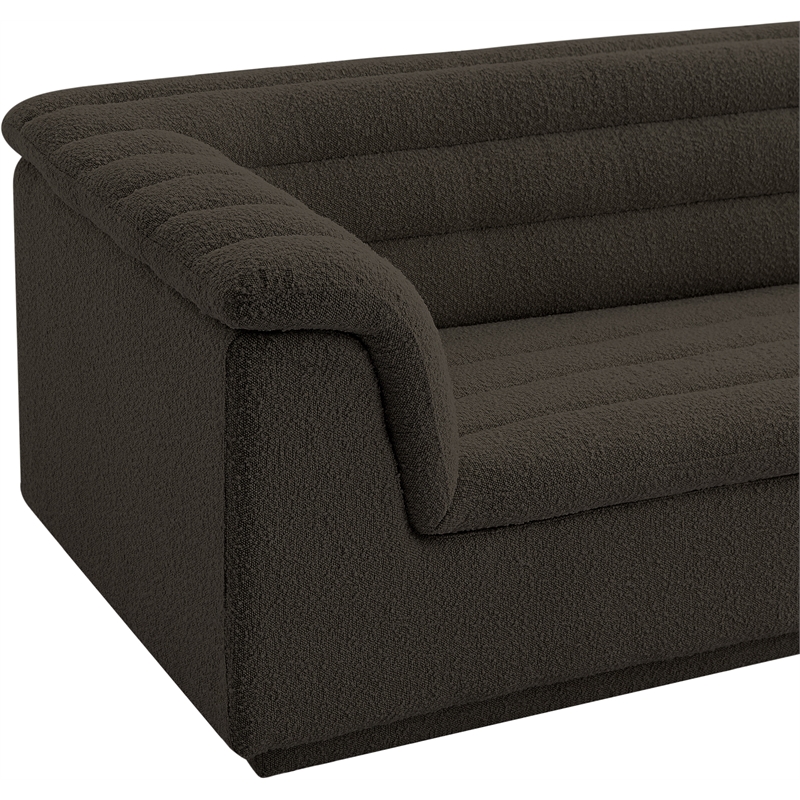 Meridian Furniture Cascade Brown Boucle Fabric Chair