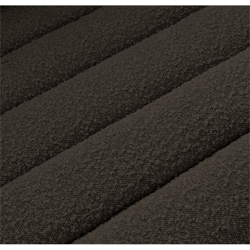 Meridian Furniture Cascade Brown Boucle Fabric Sofa