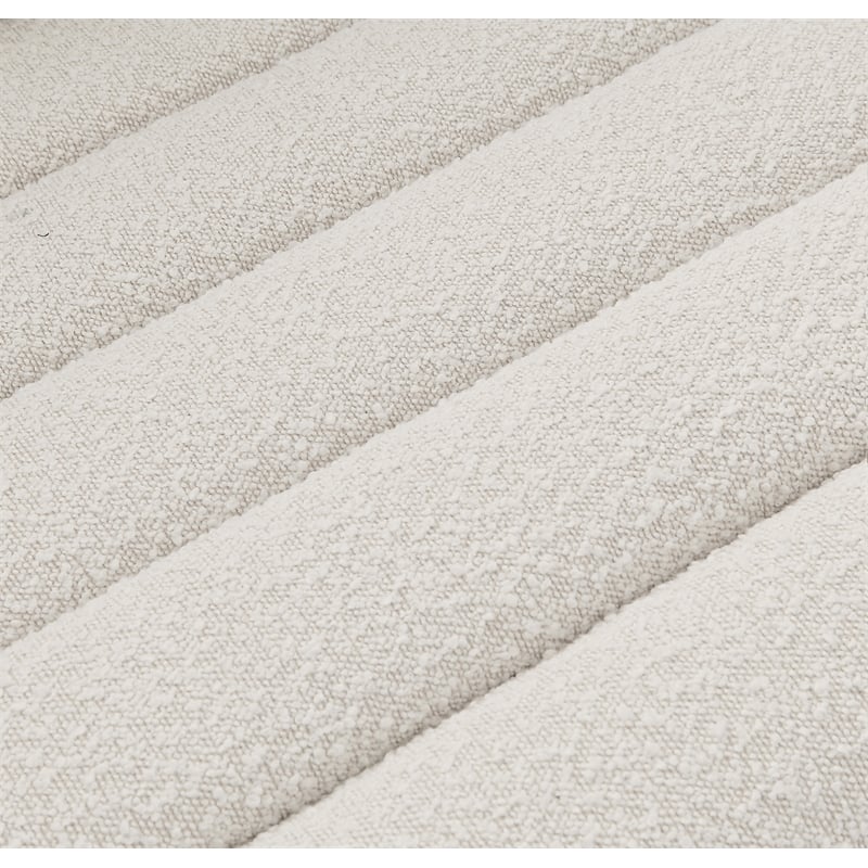 Meridian Furniture Cascade Cream Boucle Fabric Loveseat