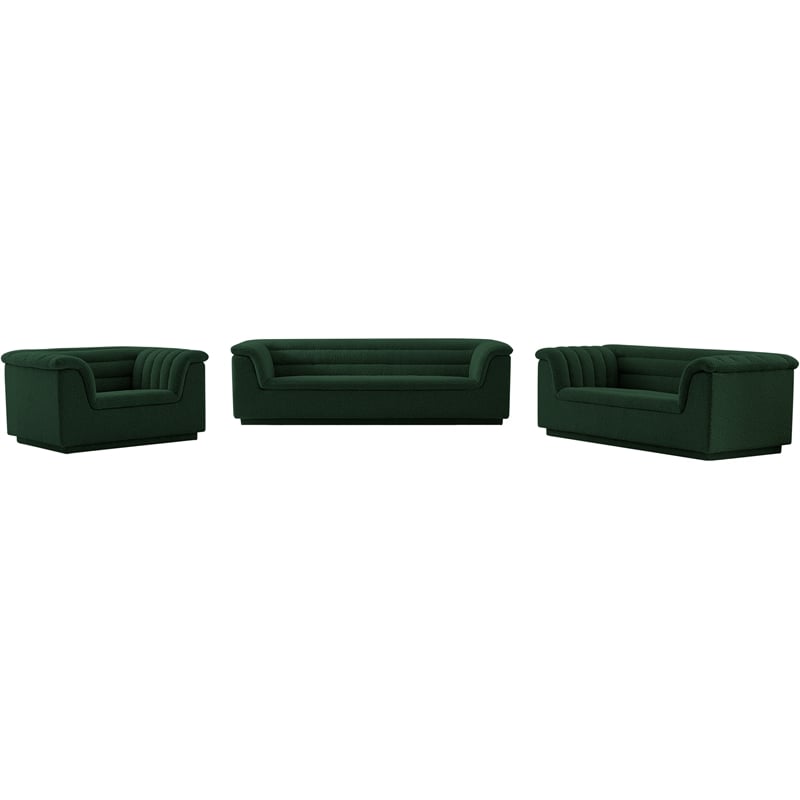 Meridian Furniture Cascade Green Boucle Fabric Chair