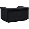 Meridian Furniture Cascade Black Velvet Fabric Chair