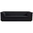 Meridian Furniture Cascade Black Velvet Fabric Sofa
