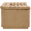 Meridian Furniture Cascade Camel Velvet Fabric Loveseat