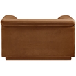 Meridian Furniture Cascade Saddle Velvet Fabric Chair