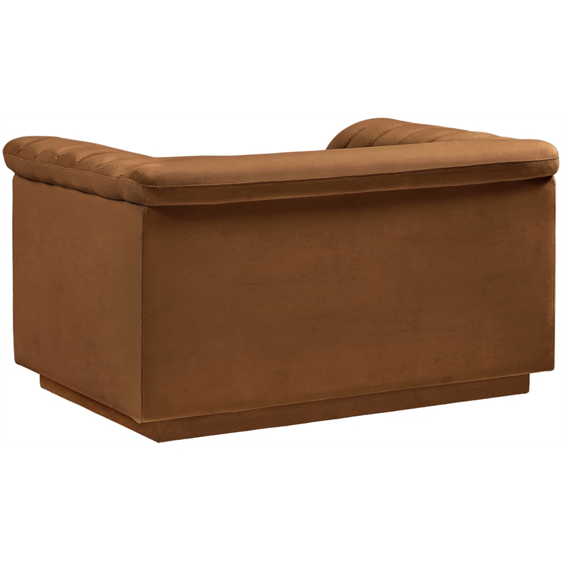 Meridian Furniture Cascade Saddle Velvet Fabric Chair