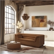 Meridian Furniture Cascade Saddle Velvet Fabric Loveseat