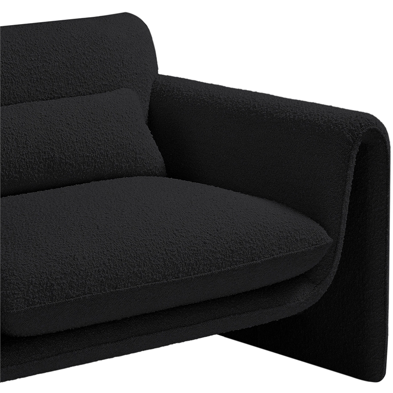 Meridian Furniture Stylus Black Boucle Fabric Chair